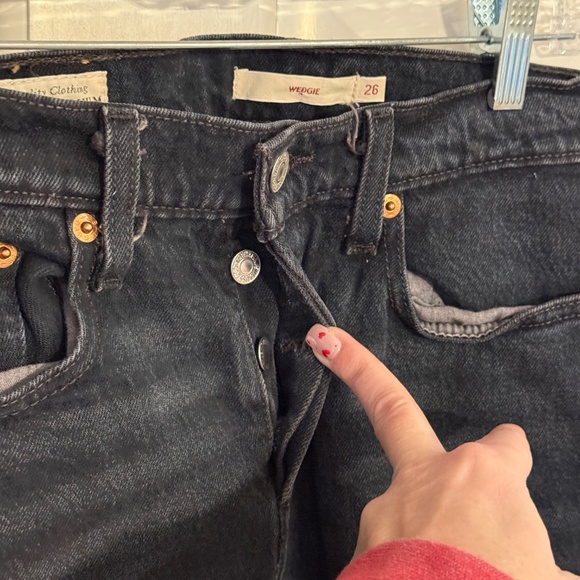 Levi's® Premium WEDGIE STRAIGHT FIT WOMEN'S JEANS Black 31910 - Picture 7 of 14